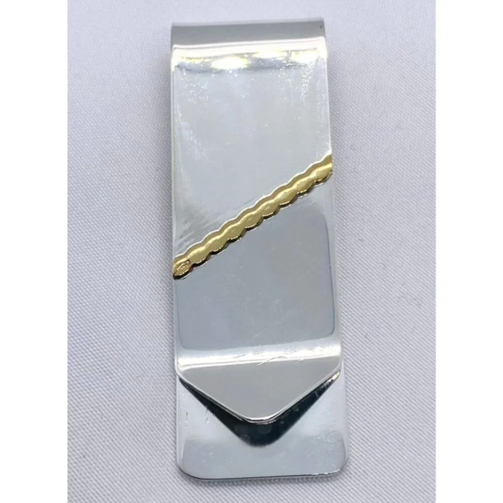 Tiffany & Co Sterling Silver 925 18K Money Clip 19.4 Grams